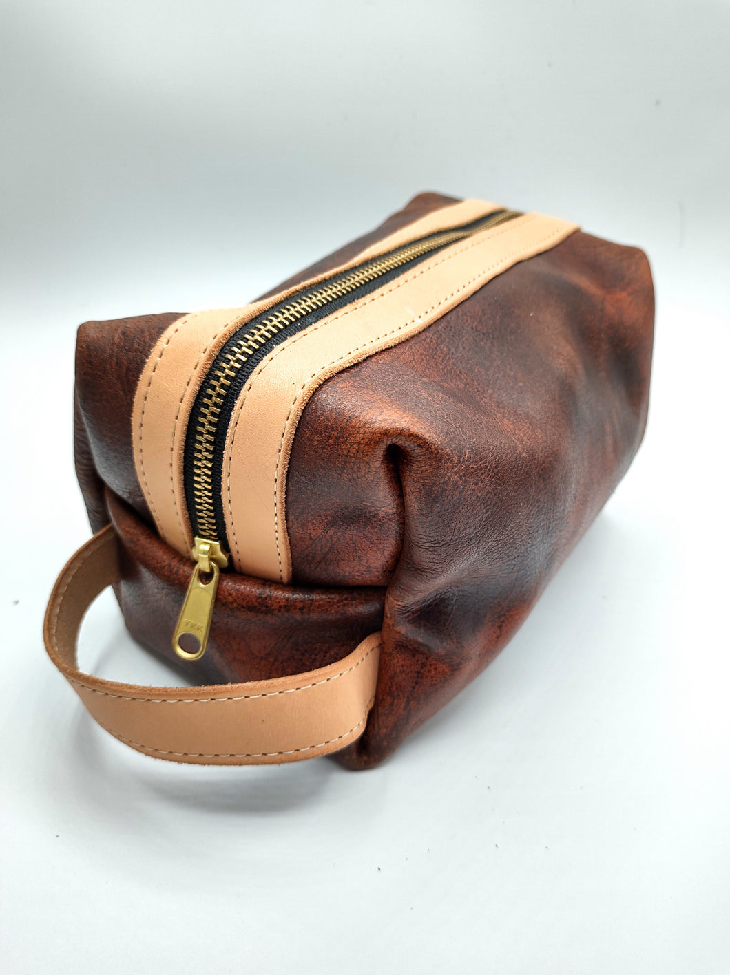 Distressed Leather Dopp Kit